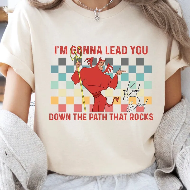 Product Retro Kronk Devil Lead You Down The Path That T-shirt Hoodie Sweater Rocks Emperor New Groove Disneyland Family