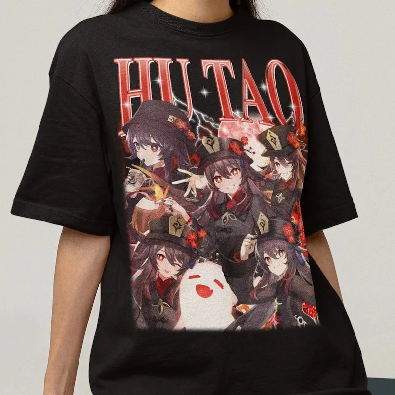 Product Hu Tao Genshin Impact Gaming Videogame Waifu T-shirt Hoodie Sweater
