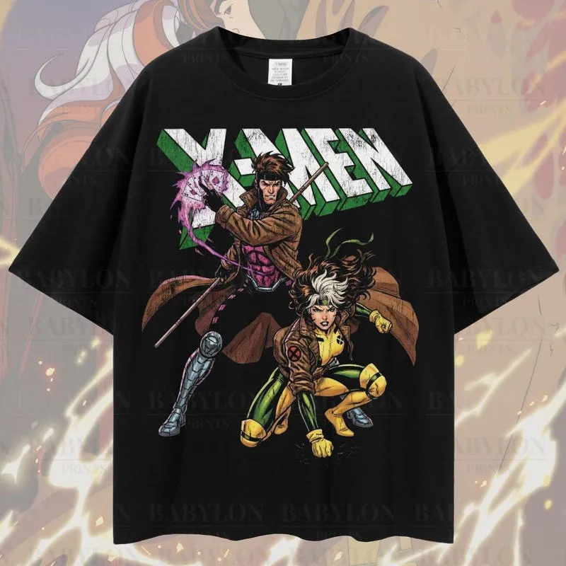 Product Gambit And Rogue X Men Marvel Mutant Retro 97 T-shirt Hoodie Sweater Comic Gift
