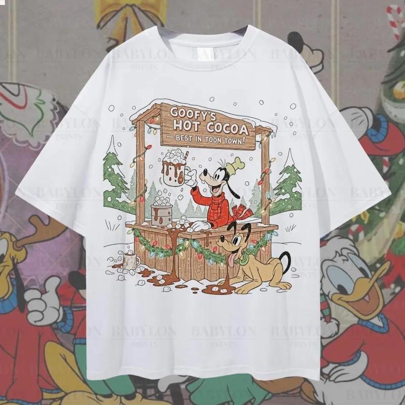 Product Goofy Christmas Xmas Disneyworld Retro T-shirt Hoodie Sweater Holiday Pluto Disneyland Gift
