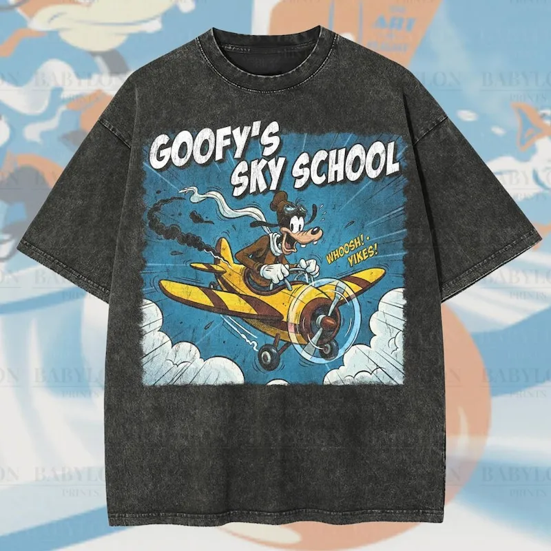 Product Goofy Sky School Dad Disneyworld Retro T-shirt Hoodie Sweater Magic Kingdom Gift
