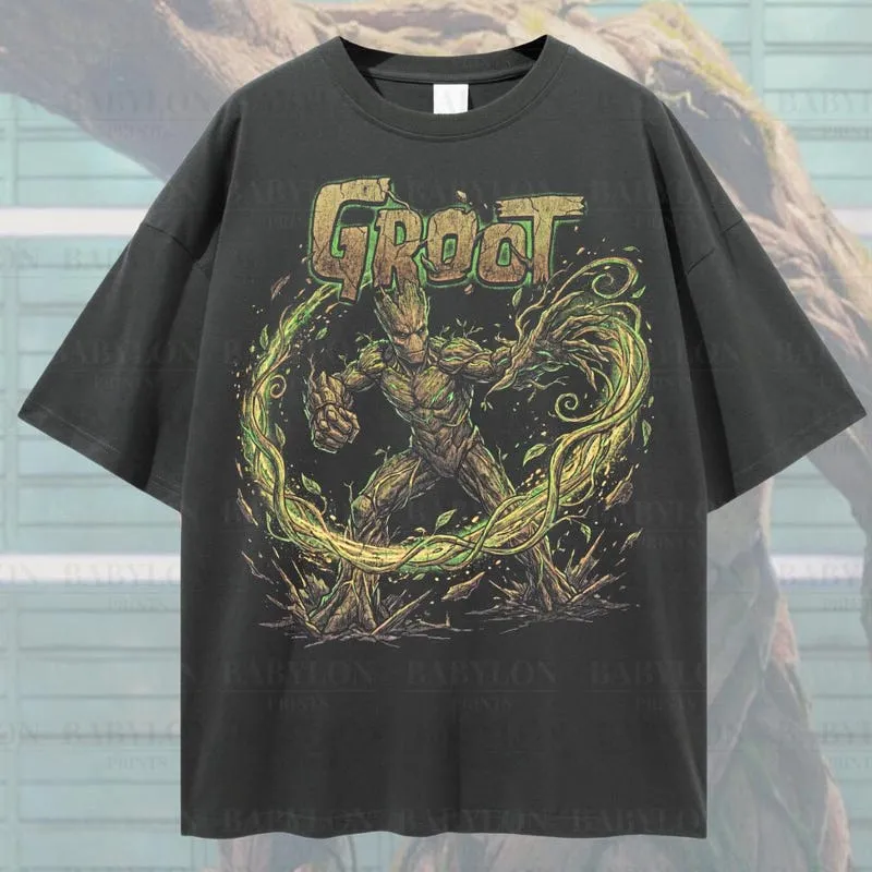 Product Groot Marvel Disneyworld Guardians Of The T-shirt Hoodie Sweater Galaxy Youth Tees Avengers Merch