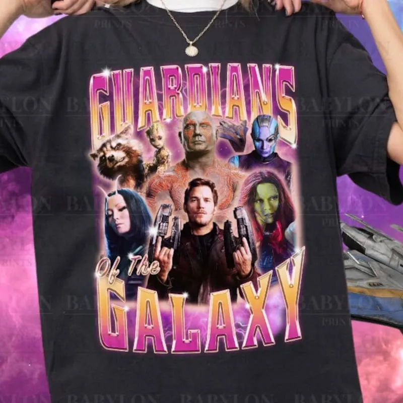 Product Guardians Of The Galaxy Vacation 2024 T-shirt Hoodie Sweater Mission Breakout Cosmic Rewind Star Lord Gamora Groot Rocket