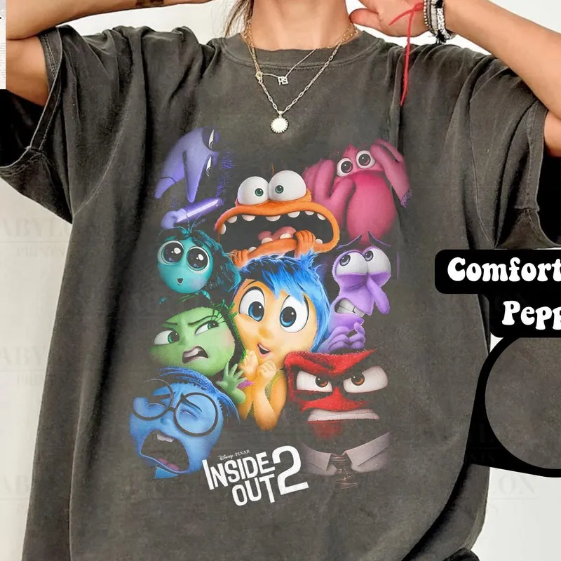 Product Inside Out Characters 2 Group Family Party T-shirt Hoodie Sweater Anxiety Joy