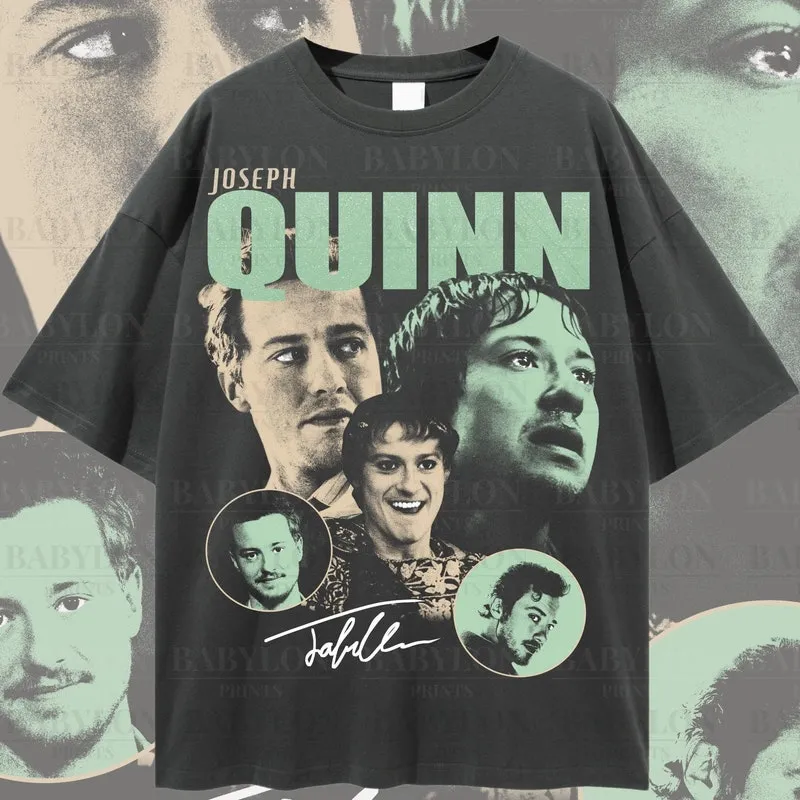 Product Joseph Quinn Vintage Signature Gift Convention T-shirt Hoodie Sweater Merch