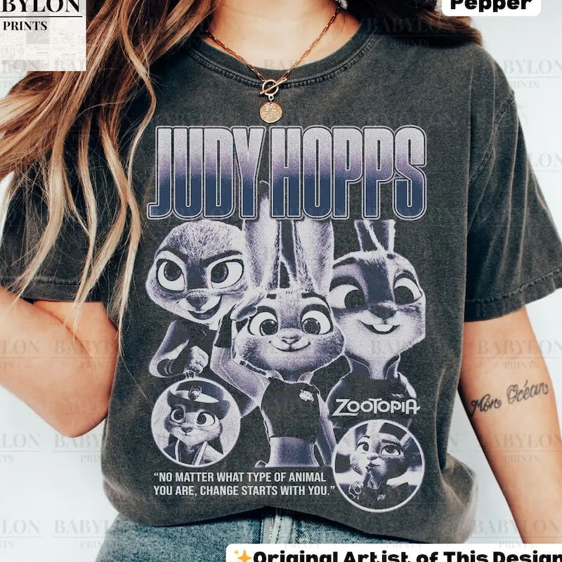 Product Judy Hopps Zootopia Retro 2 Disneyland T-shirt Hoodie Sweater Gift Funny Disneyworld