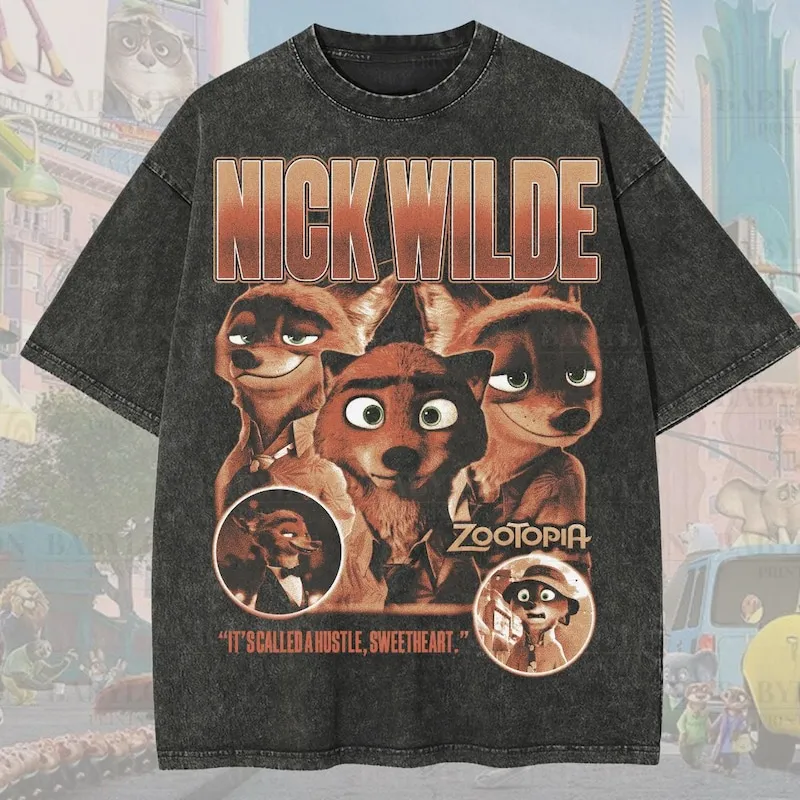 Product Nick Wilde Zootopia 2 Fox Disneyland T-shirt Hoodie Sweater Gift Disneyworld