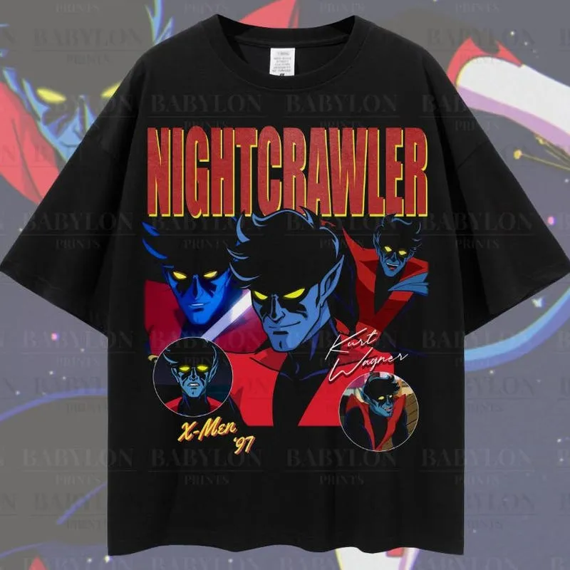 Product Nightcrawler X Men 97 Vintage Marvel Comic T-shirt Hoodie Sweater Xmen Character Mutant Kurt Wagner