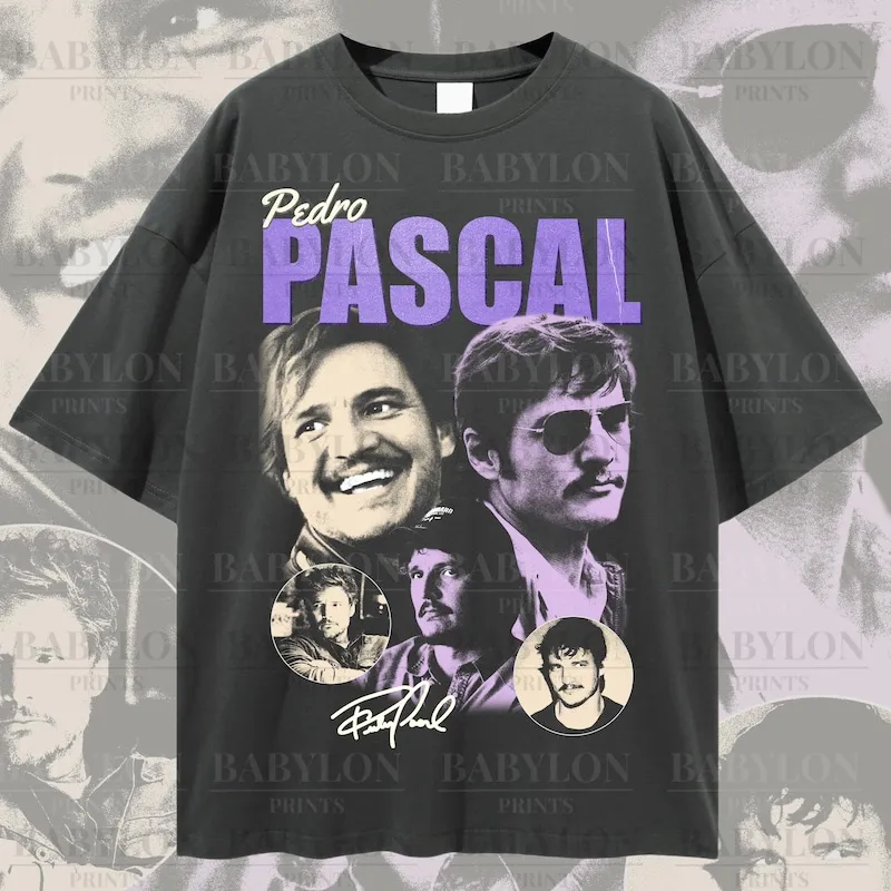 Product Pedro Pascal Vintage Fan Fans Gift Retro Tees T-shirt Hoodie Sweater Actor Homage