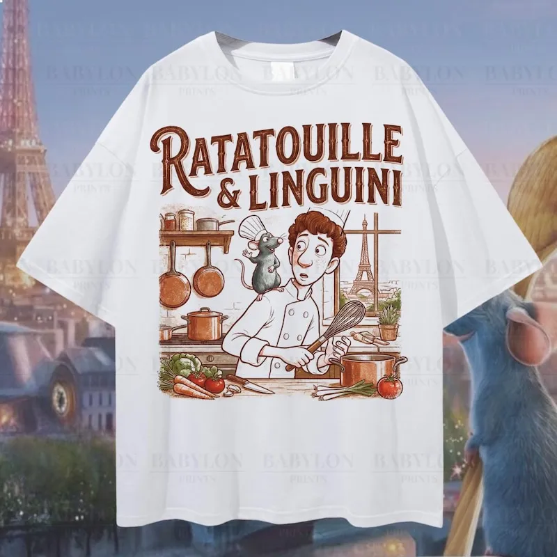 Product Ratatouille Remy Linguini Disneyworld Pixar T-shirt Hoodie Sweater Little Chef Disneyland Paris Parks Outfit