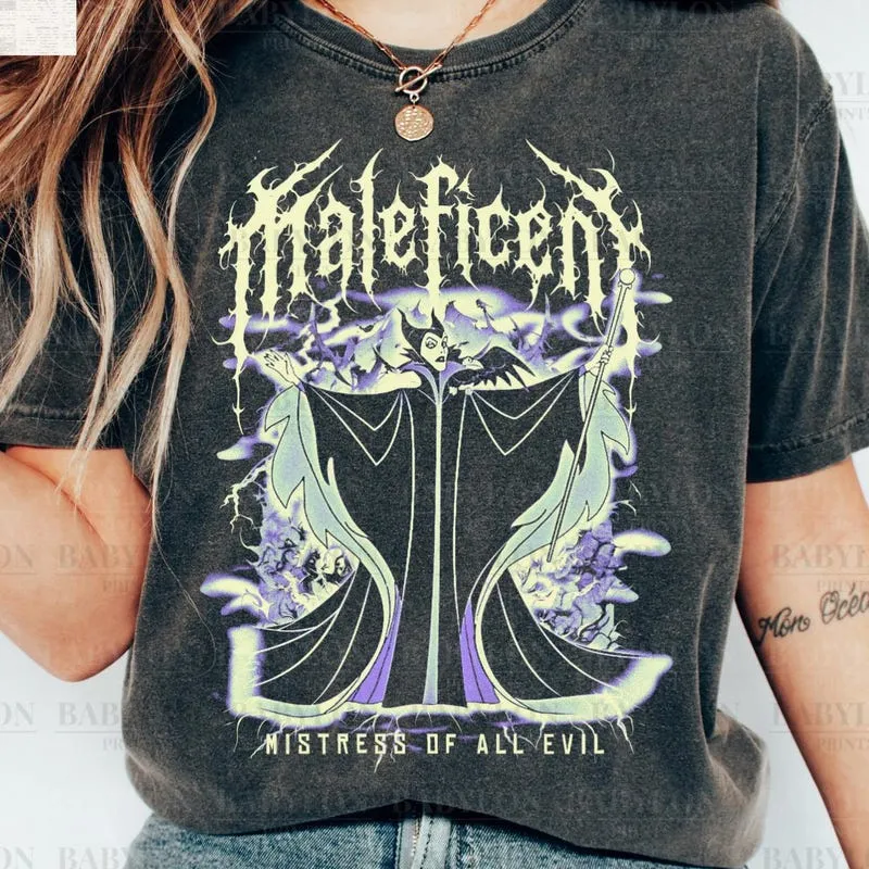 Product Retro Maleficent Aurora Sleeping Beauty T-shirt Hoodie Sweater Villains Disneyworld