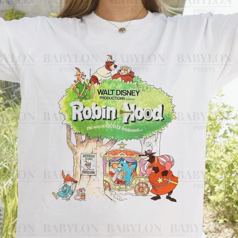 Product Retro Robin Hood Disneyland Family Trip T-shirt Hoodie Sweater Magic Kingdom Hero Sir Hiss John Marian