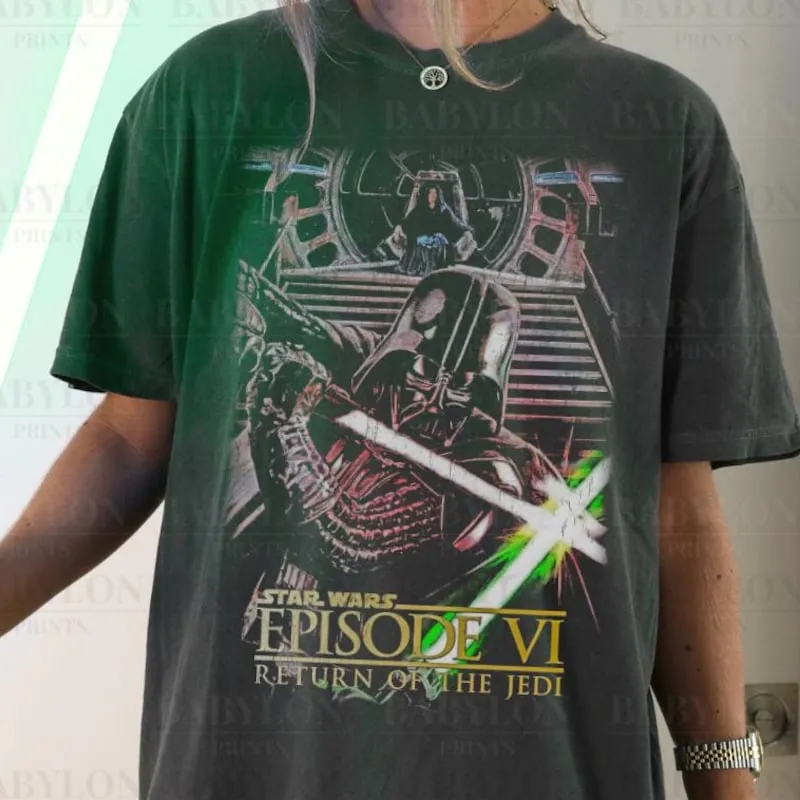 Product Vintage Return Of The Jedi Darth Vader Star T-shirt Hoodie Sweater Wars Retro World Dark Side Sweaters Family