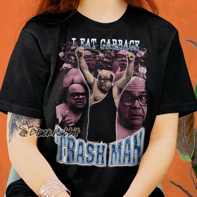 Product It Always Sunny In Philadelphia Trash Man T-shirt Hoodie Sweater Frank Reynolds Retro Vintage Wrestling Unisex Classic