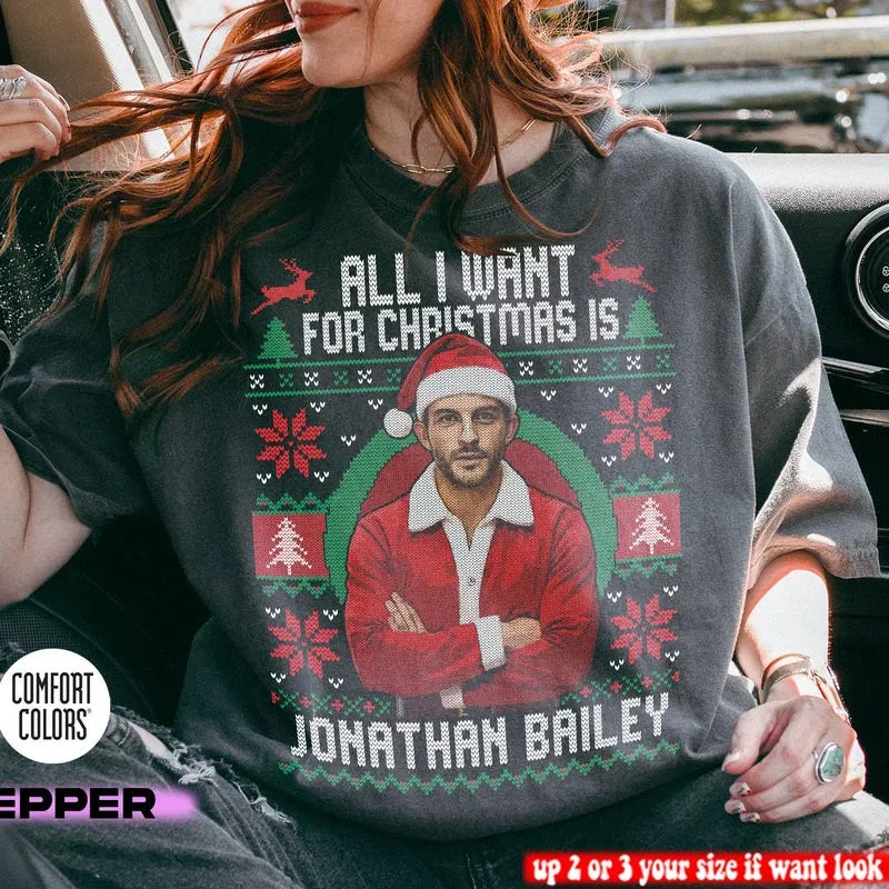 Product Jonathan Bailey Christmas Graphic T-shirt Hoodie Sweater