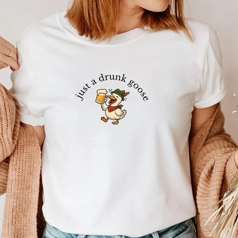 Product Just A Drunk Goose Funny Beer Oktoberfest T-shirt Hoodie Sweater Sarcastic Gift German Lover Drinking