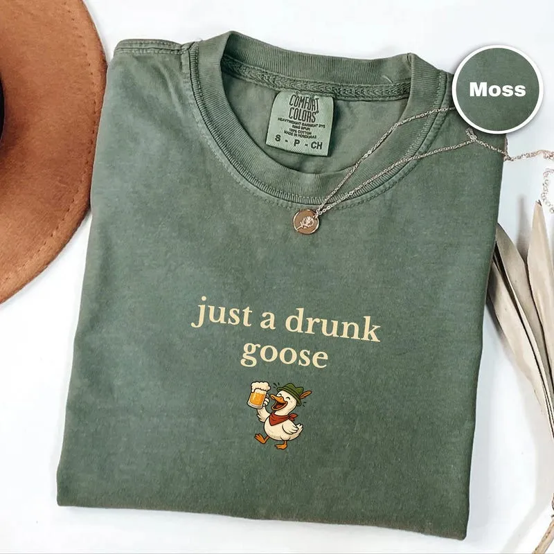 Product Just A Drunk Goose Funny Oktoberfest Beer T-shirt Hoodie Sweater Lover Retro Drinking German Festival Gift
