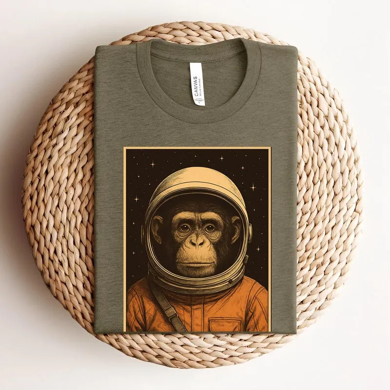 Product Monkey Astronaut Retro Space Funny Cosmic In T-shirt Hoodie Sweater Helmet Exploration Outer