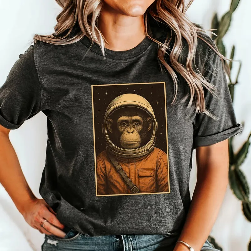 Product Monkey Astronaut Retro Space Funny Cosmic In T-shirt Hoodie Sweater Helmet Outer Exploration Gift