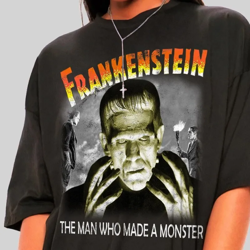 Product Frankenstein Halloween Graphic Retro Horror T-shirt Hoodie Sweater Movie