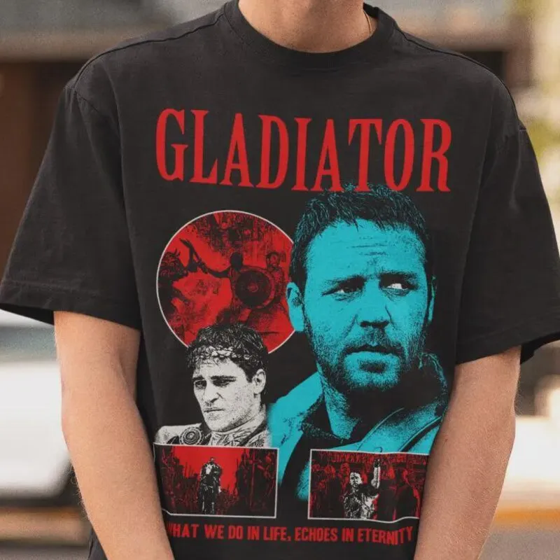 Product Gladiator Movie Maximus Commodus Retro Graphic T-shirt Hoodie Sweater