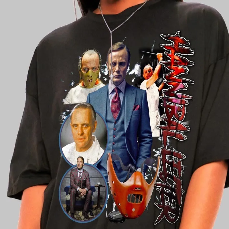 Product Halloween Hannibal Lecter Graphic Mads T-shirt Hoodie Sweater Mikkelsen Anthony Hopkins