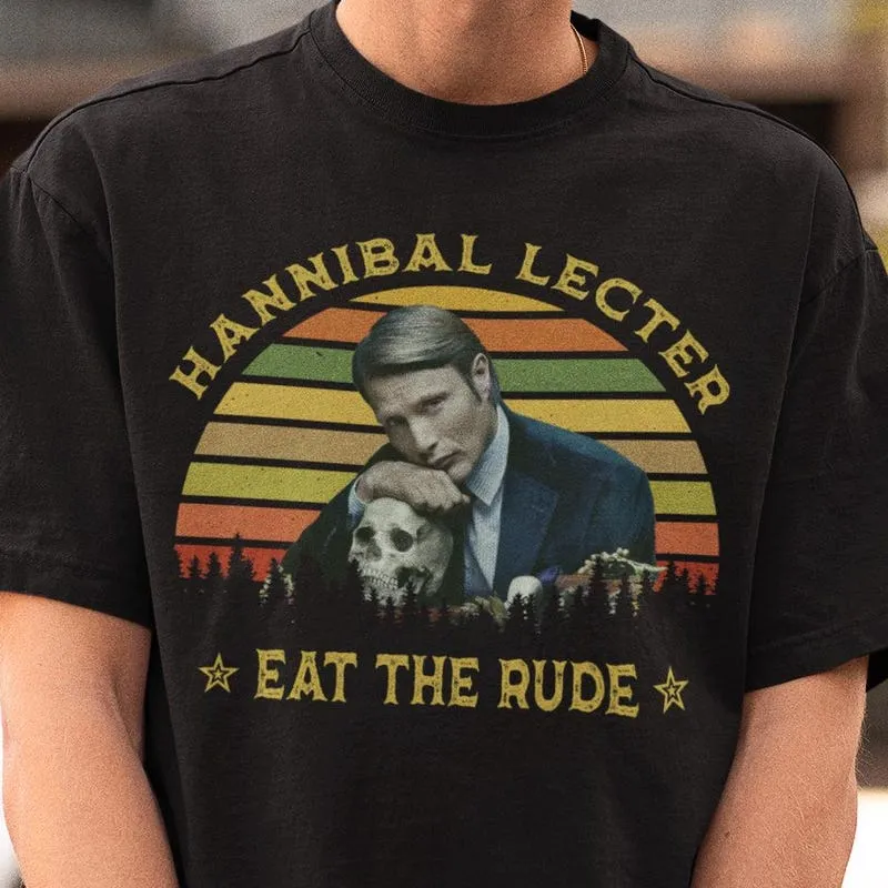 Product Hannibal Lecter Eat The Rude Graphic Tv Series T-shirt Hoodie Sweater