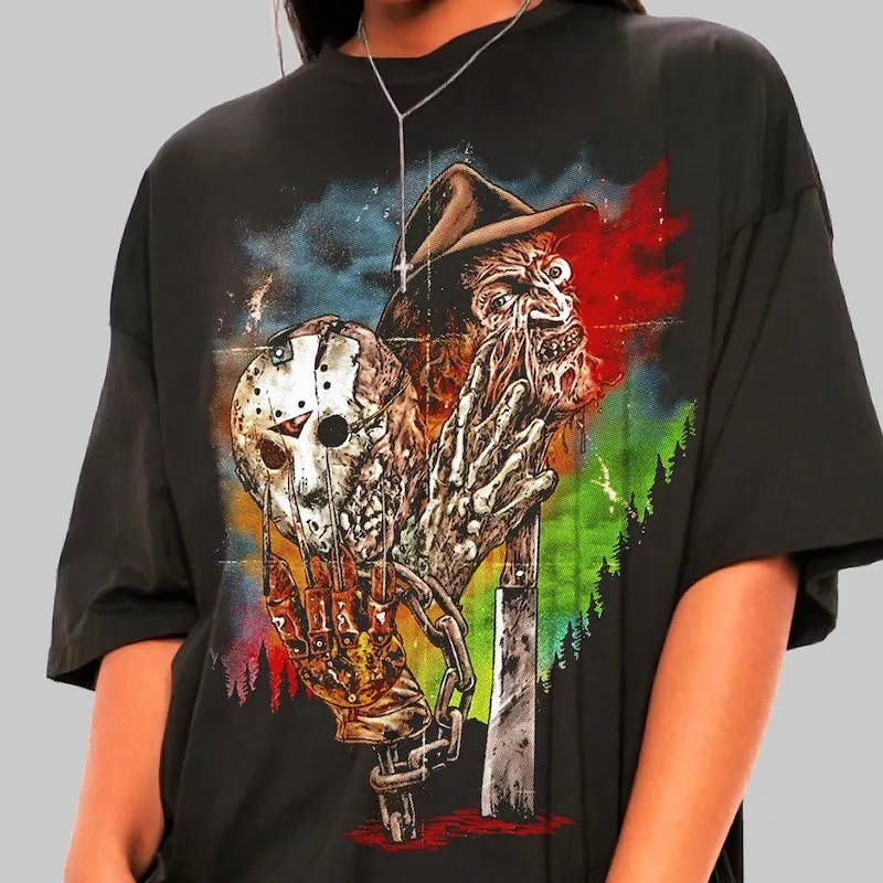 Product Jason Voorhees Freddy Krueger Horror Movie T-shirt Hoodie Sweater