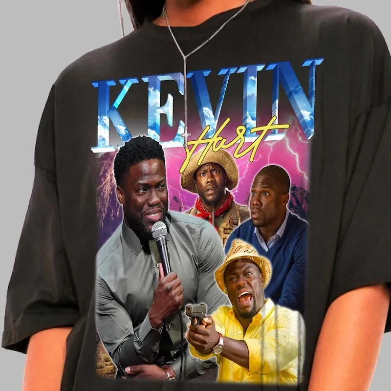 Product Kevin Hart American Comedian Vintage Movie T-shirt Hoodie Sweater Comedy