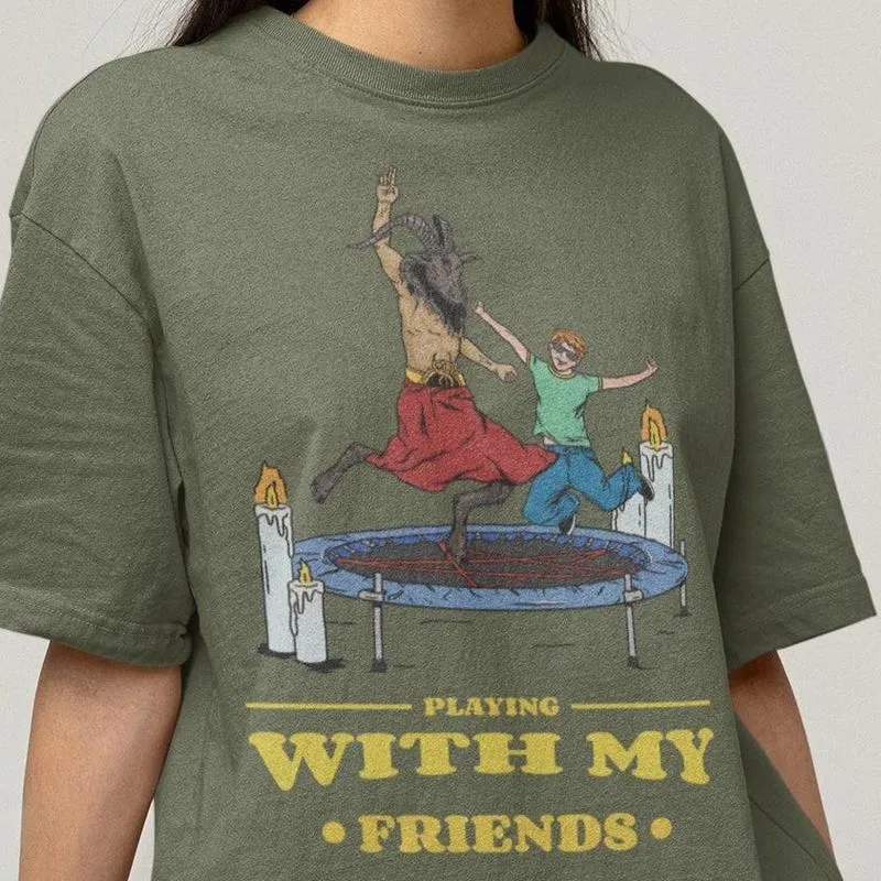 Product Playing With My Friends Vintage Style T-shirt Hoodie Sweater