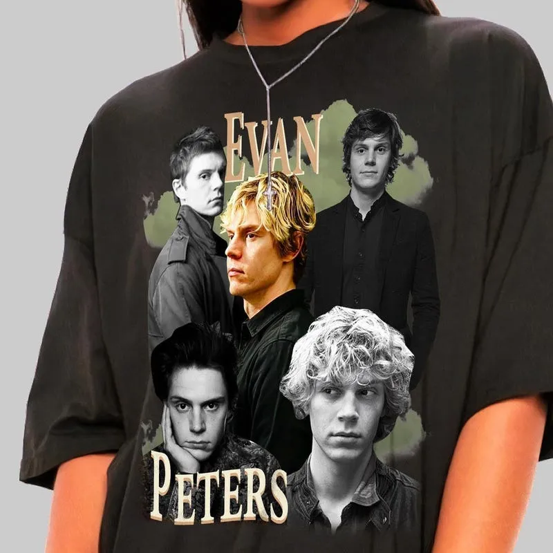Product Retro Evan Peters Collage Fan T-shirt Hoodie Sweater
