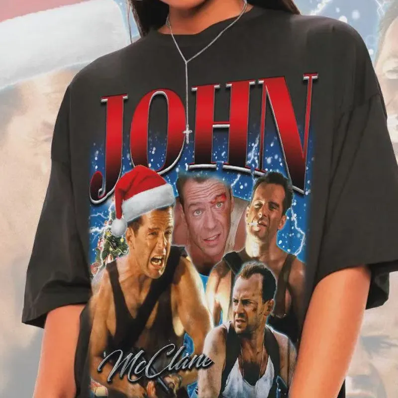 Product Retro John Mcclane Christmas Die Hard Movie T-shirt Hoodie Sweater