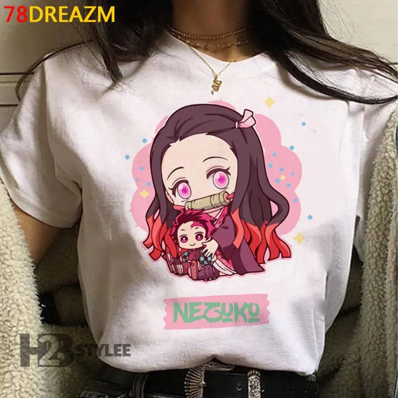 Product Kamado Nezuko Demon Slayer Anime Manga Vintage T-shirt Hoodie Sweater Graphic Unisex