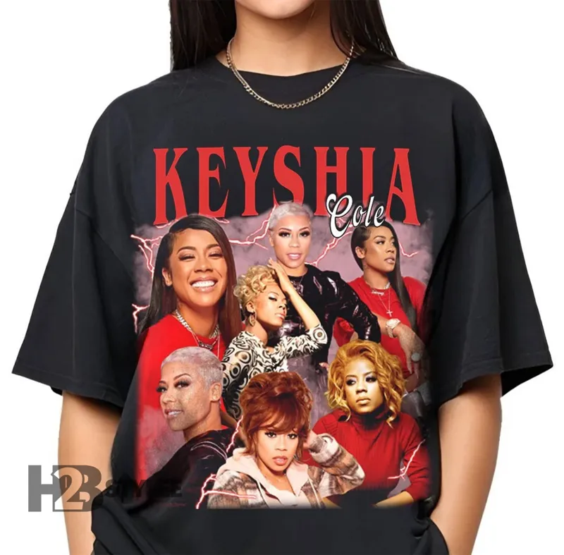 Product Keyshia Cole Vintage Retro Faces Happy Unisex T-shirt Hoodie Sweater