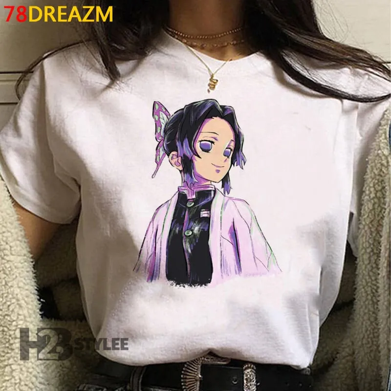 Product Kochou Shinobu Demon Slayer Anime Manga T-shirt Hoodie Sweater Vintage Graphic Unisex