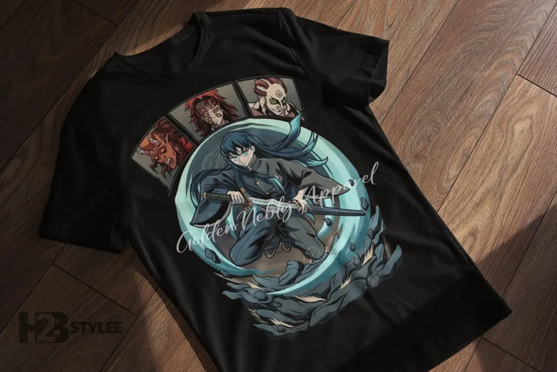Product Muichiro Tokito Vintage Demon Slayer Kimetsu T-shirt Hoodie Sweater No Yaiba Anime Manga Graphic Unisex