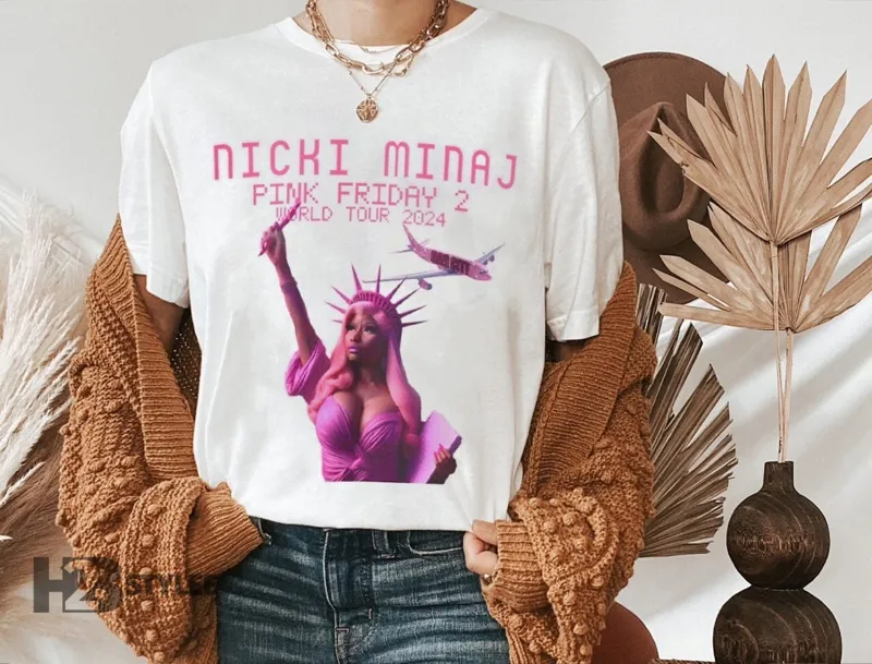 Product Nicki Minaj Pink Friday 2 World Tour Music T-shirt Hoodie Sweater 2024 Gift For Fan Unisex