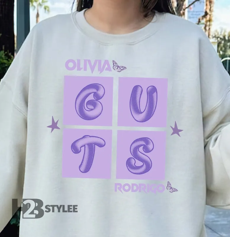 Product Olivia Rodrigo Guts World Tour 2024 Music T-shirt Hoodie Sweater Unisex