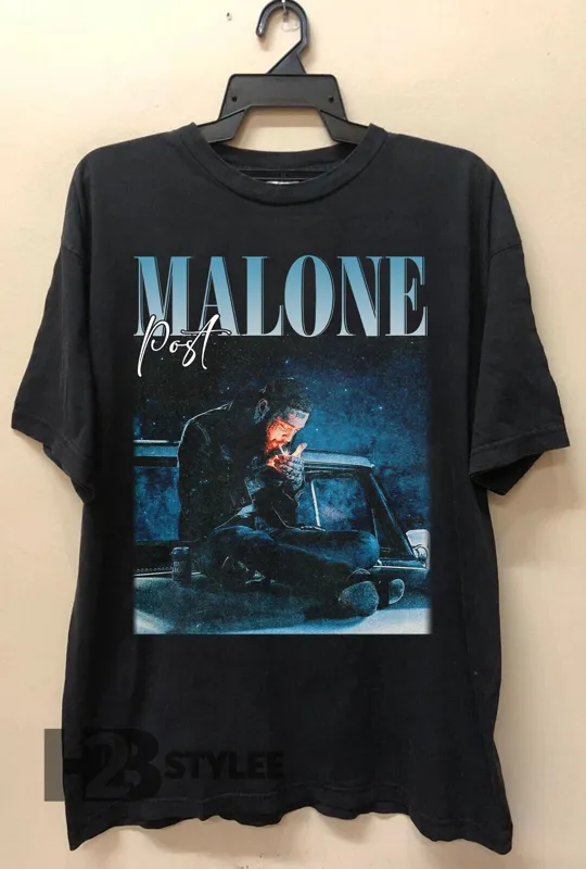 Product Post Malone Vintage World Tour 2024 Gift For T-shirt Hoodie Sweater Fan Music Unisex