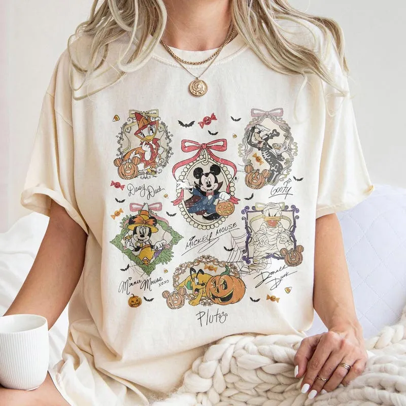 Product Retro Halloween Coquette Mickey Friends T-shirt Hoodie Sweater Trick Or Treat Not So Scary Party 2025 Disneyland Trip