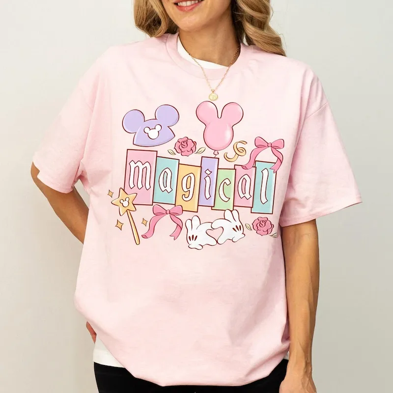 Product Retro Magical Coquette Sweaters Mickey T-shirt Hoodie Sweater Ears Disneyland Family Trip Vacation Magic Kingdom