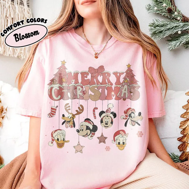 Product Retro Mickey And Friends Christmas Sweaters T-shirt Hoodie Sweater Vintage Disneyland Holiday Family Outfit Cute Park