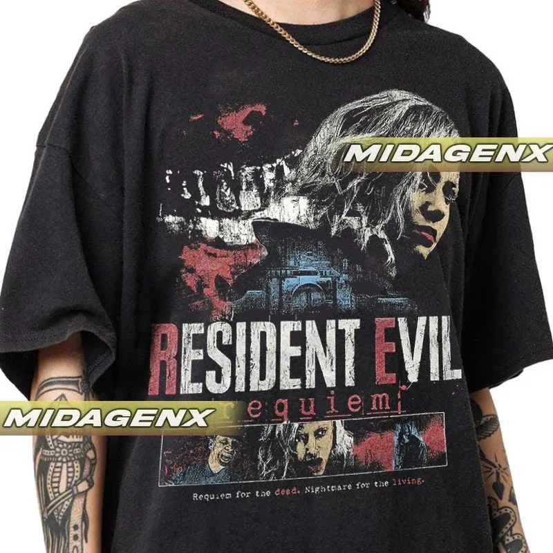 Product Resident Evil 9 Requiem Vintage Grace Ashcroft T-shirt Hoodie Sweater Leon Kennedy Gift For Women And Man Unisex