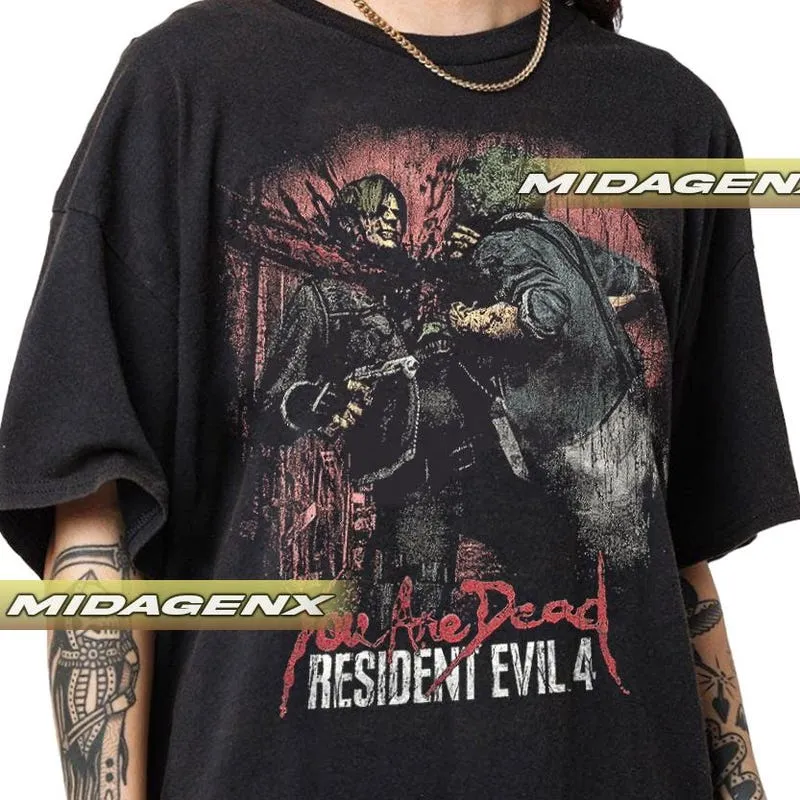 Product Resident Evil Leon Kennedy Horror Game Cult T-shirt Hoodie Sweater Classic Survival