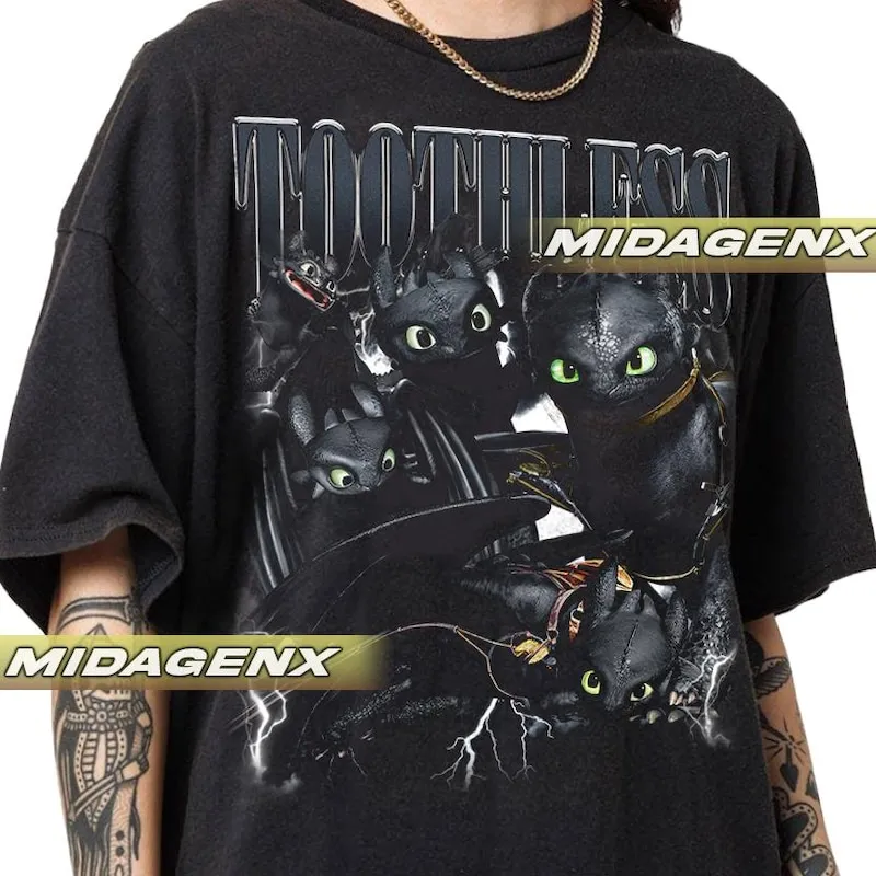 Product How To Train Your Dragon Toothless Vintage Gift For Women And Man T-shirt Hoodie Sweater Unisex