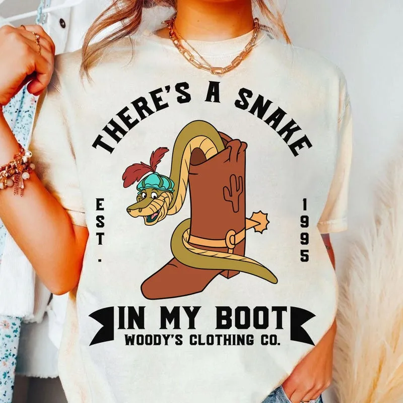 Product Funny Sir Hiss There A Snake In My Boot T-shirt Hoodie Sweater Vintage Robin Hood Woody Clothing Co Disneyland Family