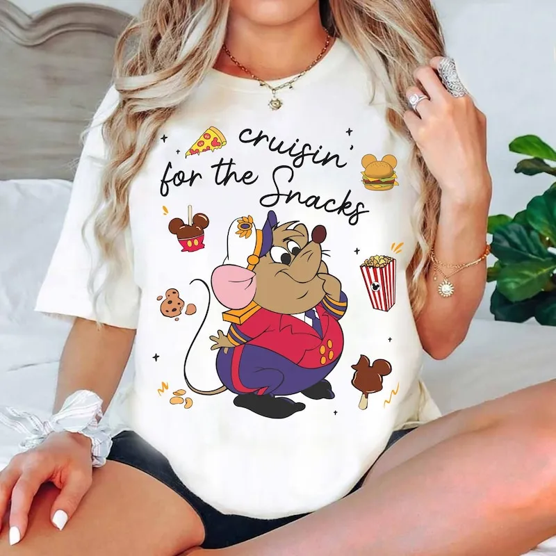 Product Gus Snacks Cruise Cinderella Mouse T-shirt Hoodie Sweater Cruisin For The Snack Family Sweaters