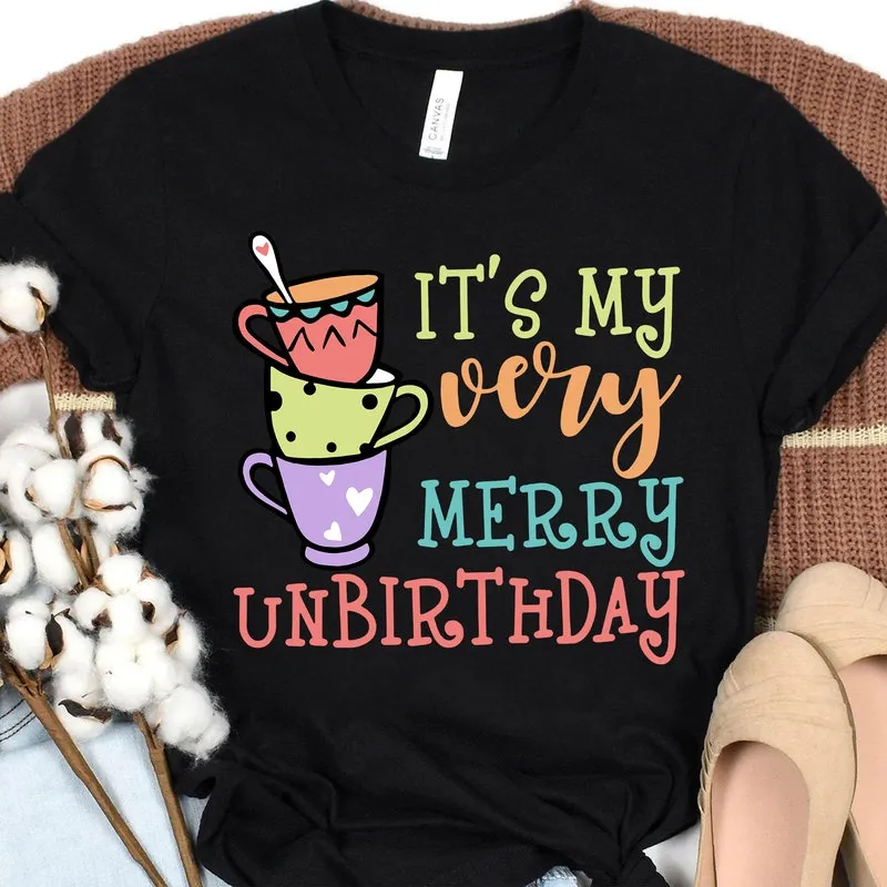 Product It My Very Merry Unbirthday Alice In T-shirt Hoodie Sweater Wonderland Birthday Trip Disneyland Family