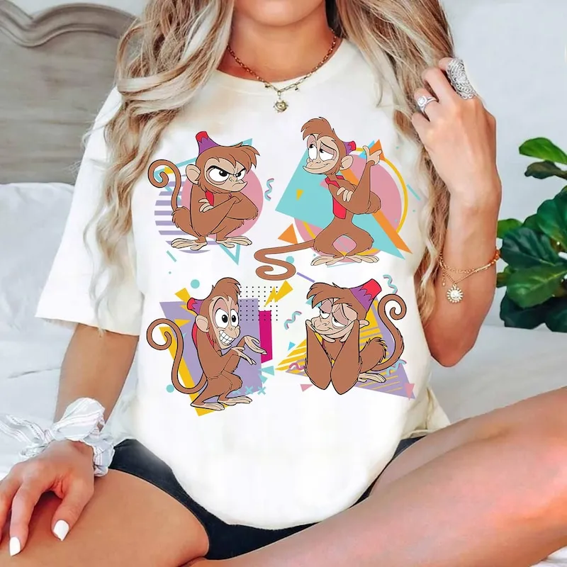 Product Retro 90s Style Funny Abu Aladdin Cute T-shirt Hoodie Sweater Pose Disneyland Family Magic Kingdom