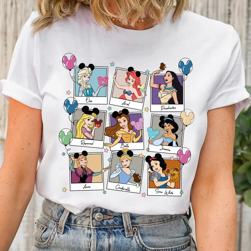 Product Retro Princess Epcot Snack Mickey T-shirt Hoodie Sweater Balloon Belle Snow White Ariel Cinderella Disneyworld Family Sweaters